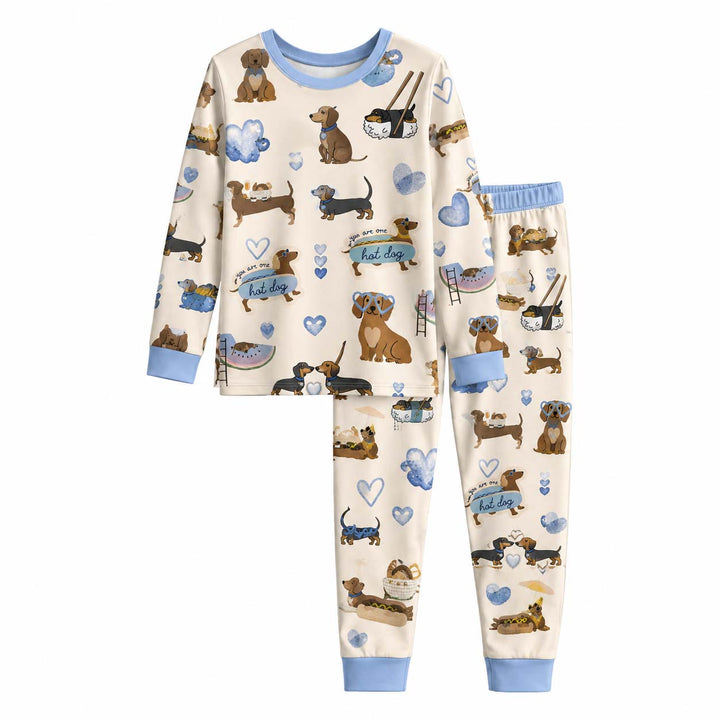 Dachshund Love Club Blue Bamboo Men's Pajama Set