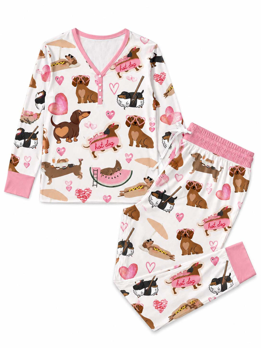Dachshund Love Club Bamboo Women Pajama Set