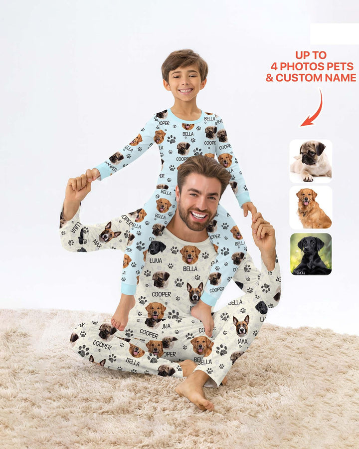 Custom Dog Photo With Paw Bamboo Convertible Zippy