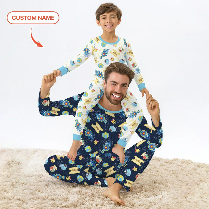 Express Train Christmas Bamboo Men's Pajama Set