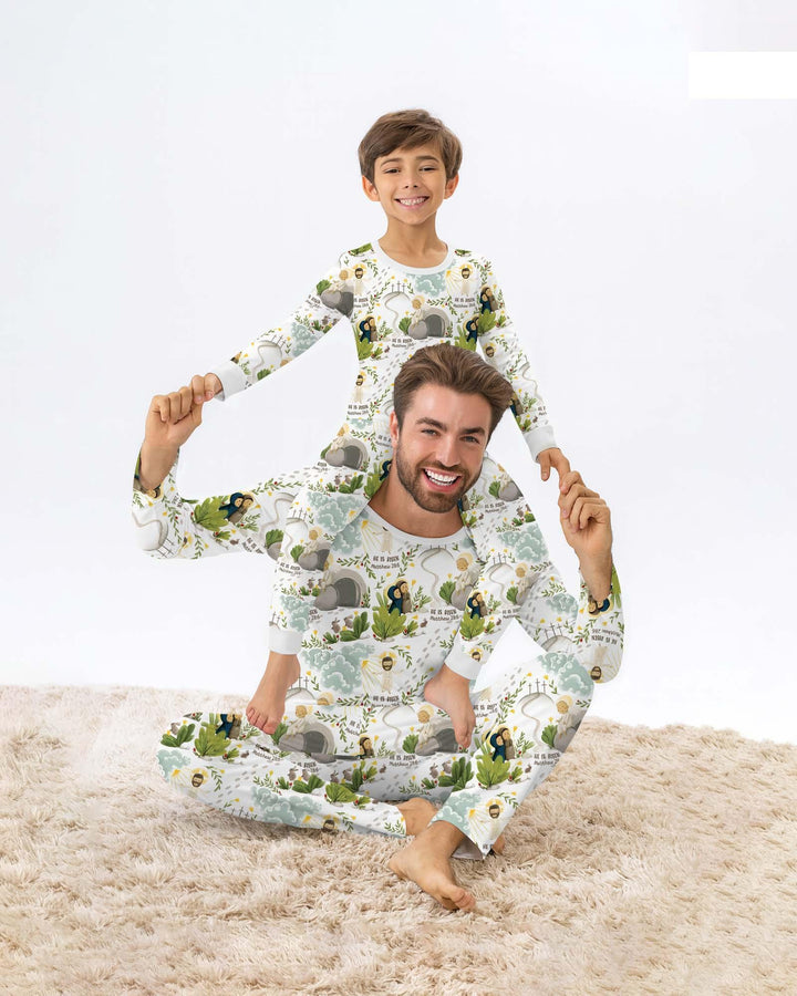 He Is Risen Bamboo Men's Pajama Set