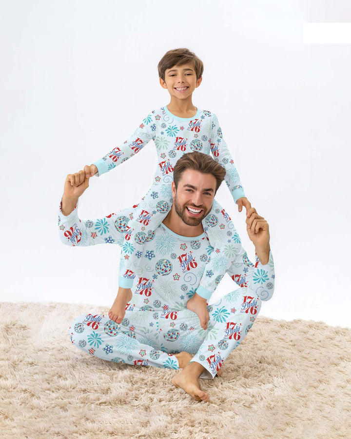Land Of Free Family Matching Bamboo Two Piece Short Sleeve Pajama Set