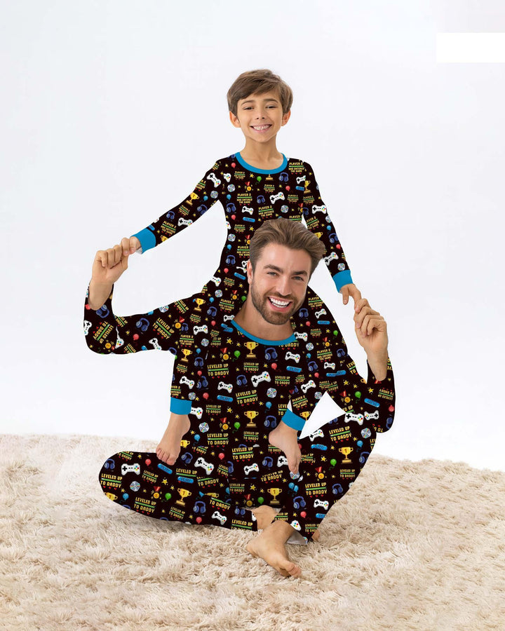 Leveled Up Daddy & Me Matching Bamboo Men's Pajama Set