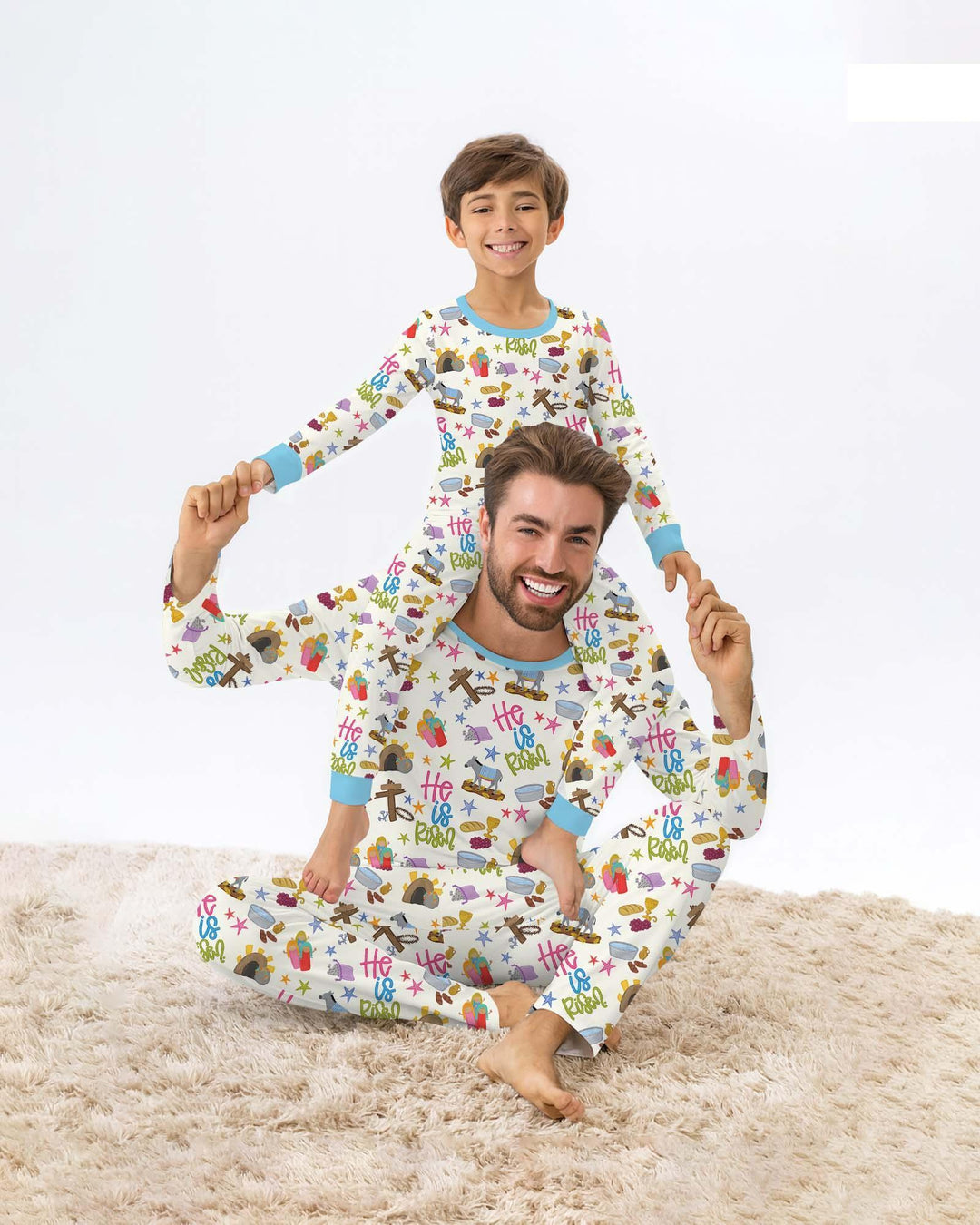 Bible Story Easter Family Matching Bamboo Men's Pajama Set