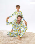 Mediterranean Lemons Family Matching Bamboo Men's Pajama Set