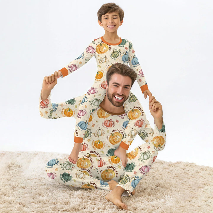 Christian Thanksgiving Men's Pajama Set , Christian Thanksgiving Men's Pajama Set - Only Shirt / XS / Chocolate Brown