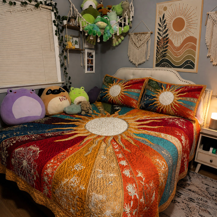 Daylight Bloom Bamboo Quilt Bedding Set
