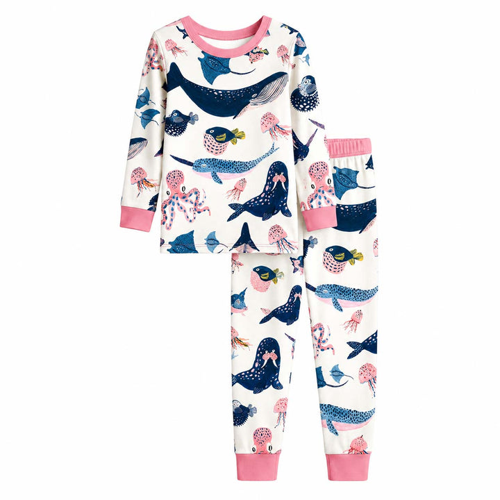 Deep Sea Friends Bamboo Two Piece Long Sleeve Pajama Set