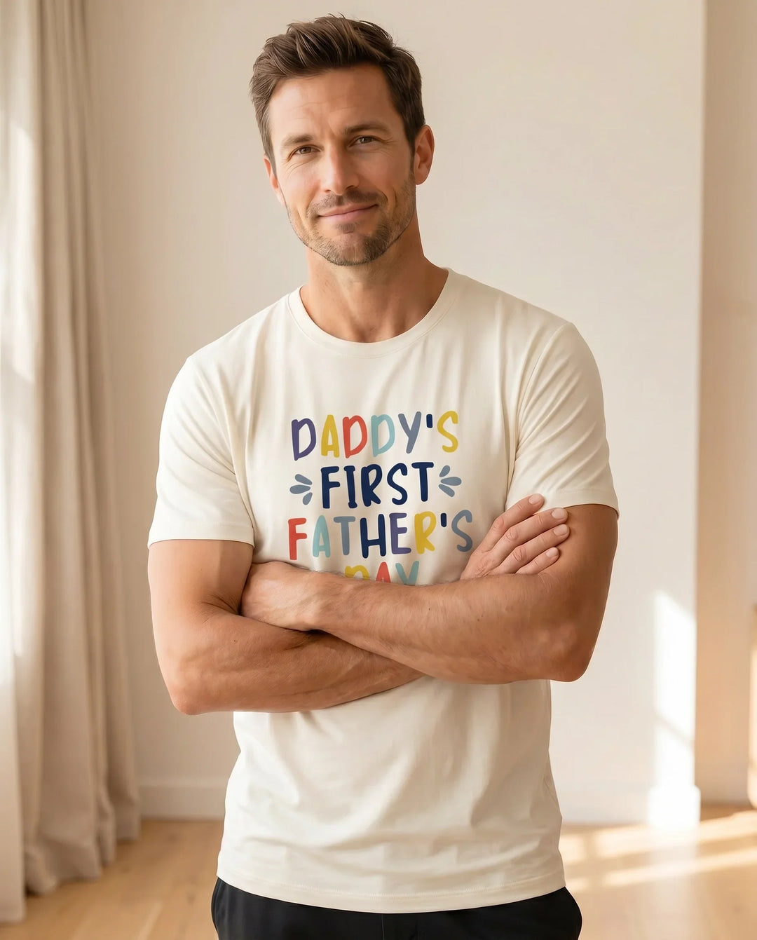 Daddy's First Father's Day Bamboo Men T-Shirt