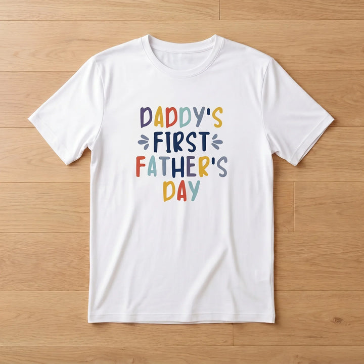 Daddy's First Father's Day Bamboo Men T-Shirt