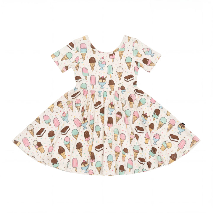 Cute Ice Cream Dessert Bamboo Twirl Dress