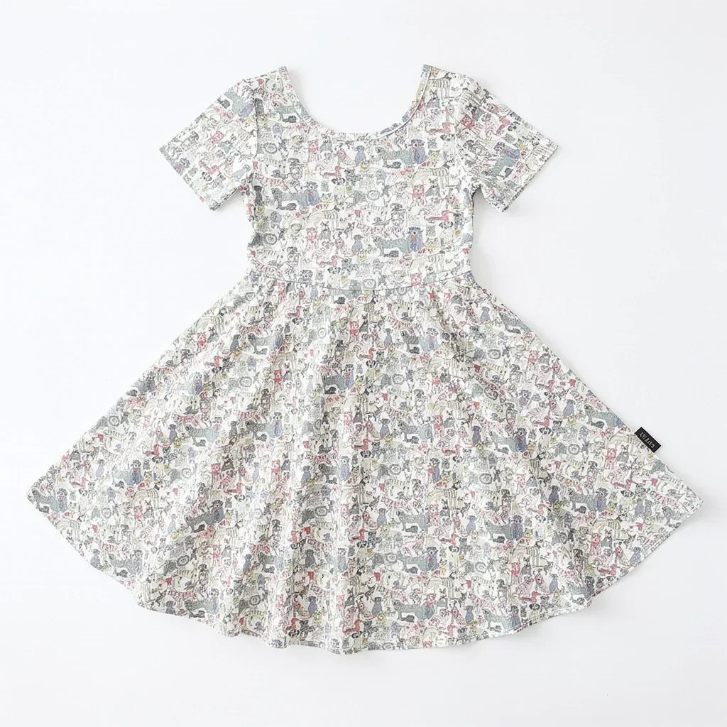 Whimsical Dog Society Bamboo Twirl Dress