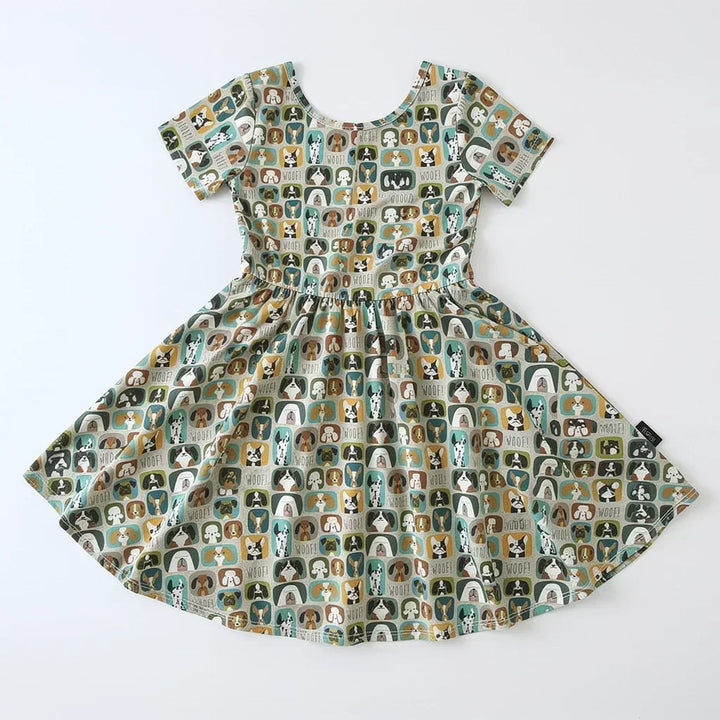 Woof Block Party Bamboo Twirl Dress
