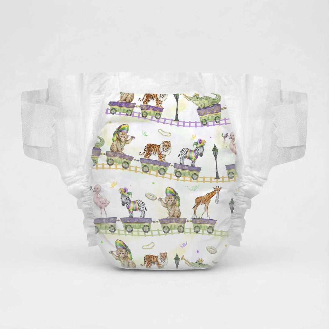 Mardi Gras Jungle Krewe Bamboo Diapers