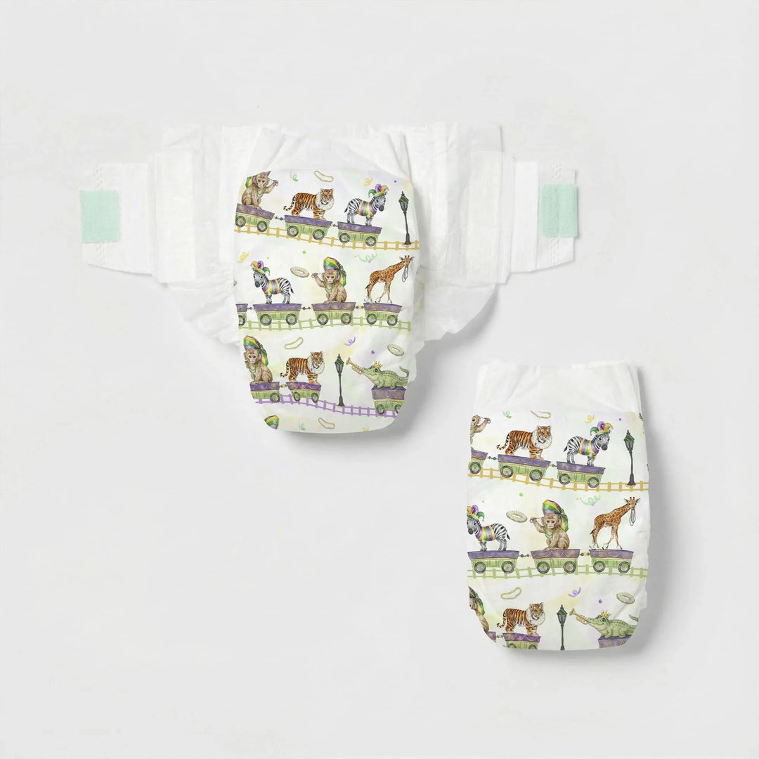 Mardi Gras Jungle Krewe Bamboo Diapers
