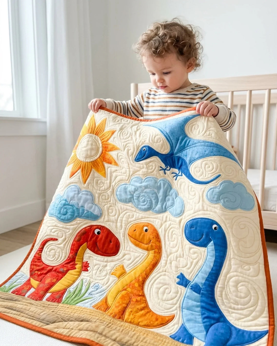 Dinosaur Friends Bamboo Quilt Blanket