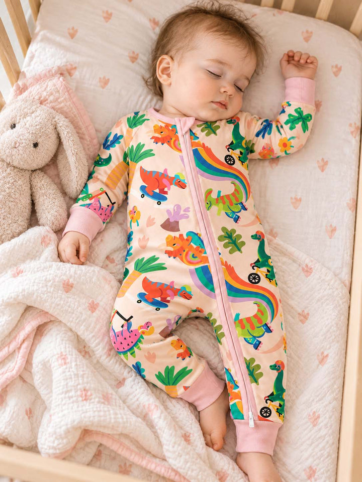 Dinosaur Rainbow Adventure Bamboo Convertible Zippy