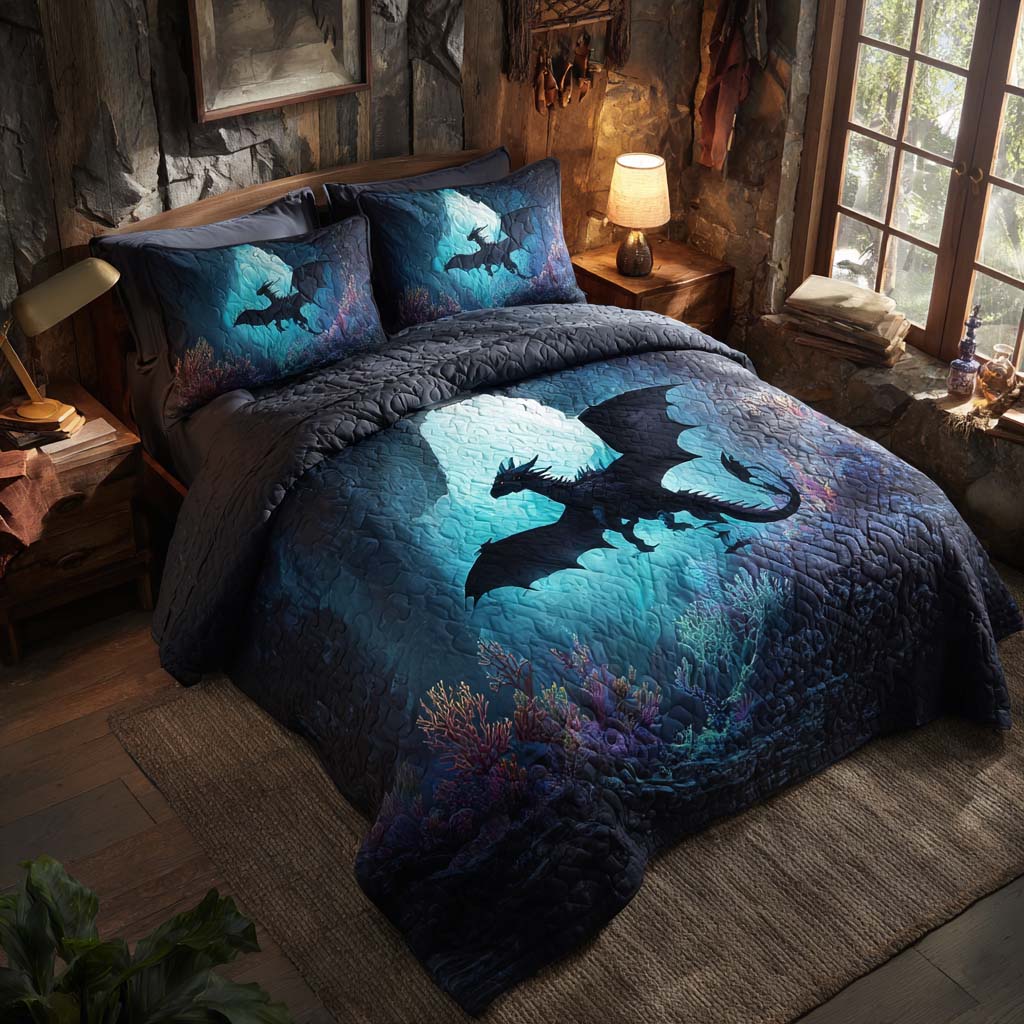 Dragon Sky Journey Bamboo Quilt Bedding Set