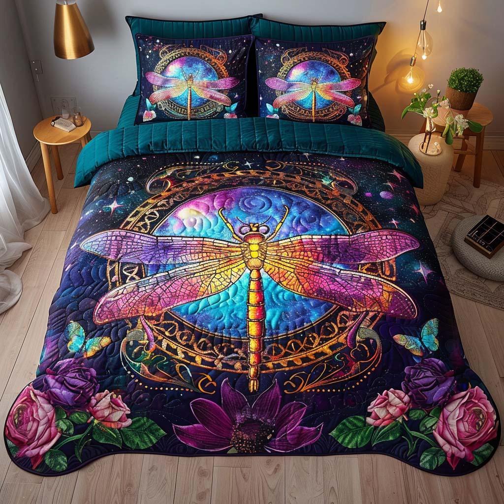 Dragonfly Endless Summer Bamboo Quilt Bedding Set