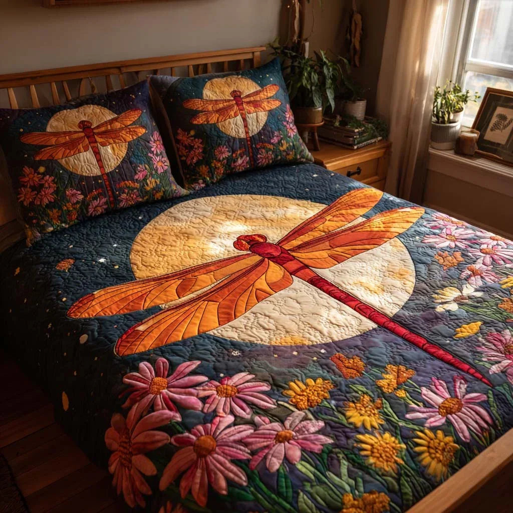 Dragonfly Happy Days Bamboo Quilt Bedding Set
