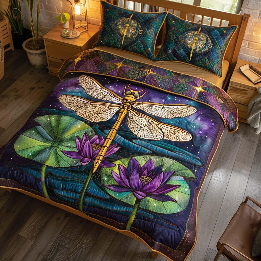 Dragonfly Hidden Beauty Bamboo Quilt Bedding Set