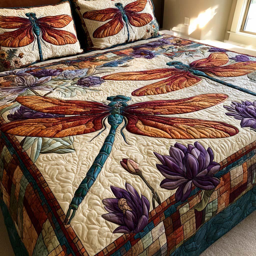 Dragonfly Open Skies Bamboo Quilt Bedding Set
