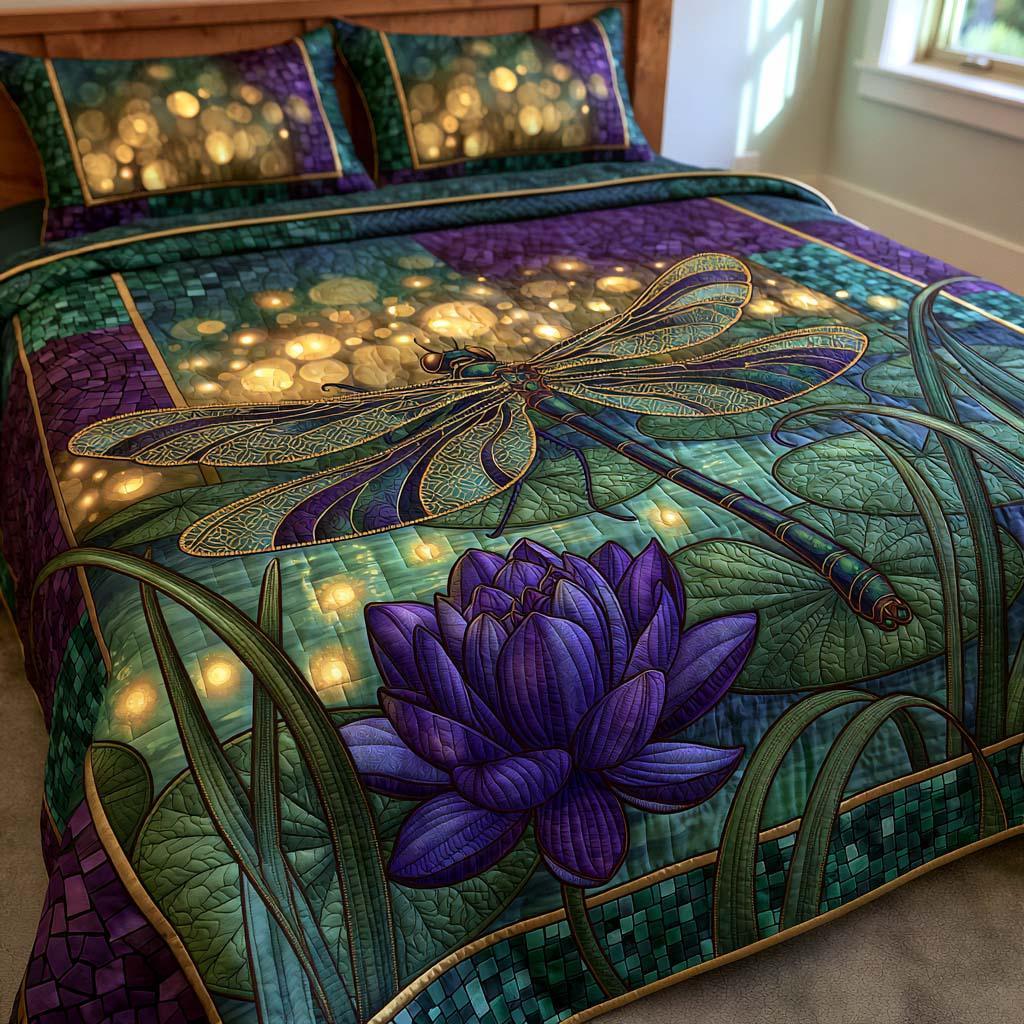 Dragonfly Quiet Moments Bamboo Quilt Bedding Set