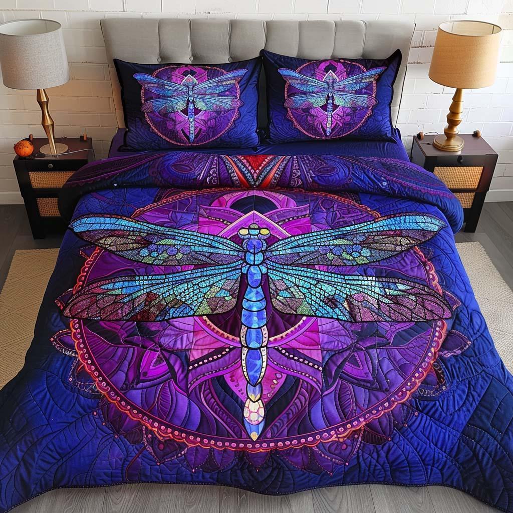 Dragonfly Summer Breeze Bamboo Quilt Bedding Set