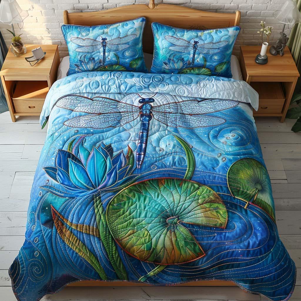 Dragonfly Whisper Dreams Bamboo Quilt Bedding Set