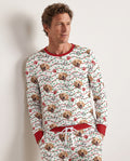 Custom Pet Photo Christmas Sprinkles Bamboo Men's Pajama Set