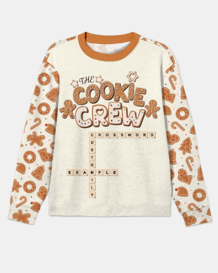 Custom Crossword Cookie Crew Bamboo Men's Pajama Set