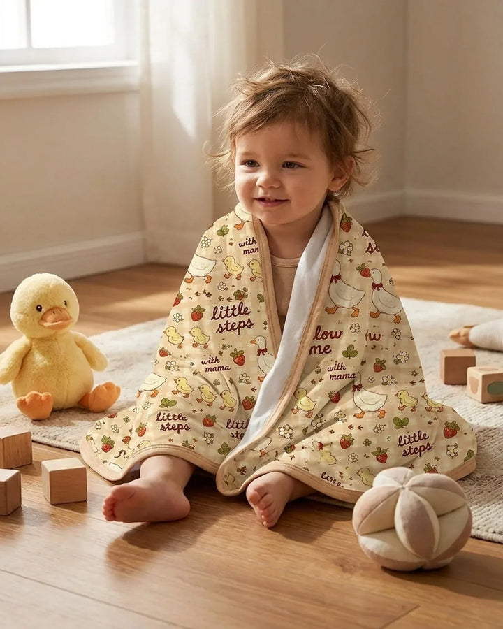 Duckling Steps Bamboo Blanket