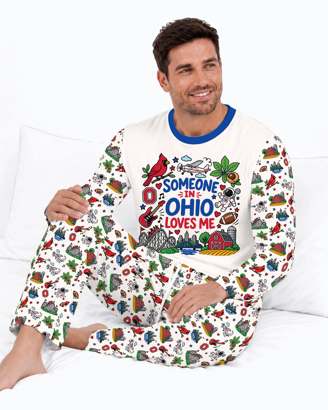 Someone in Ohio Loves Me Bamboo Men's Pajama Set