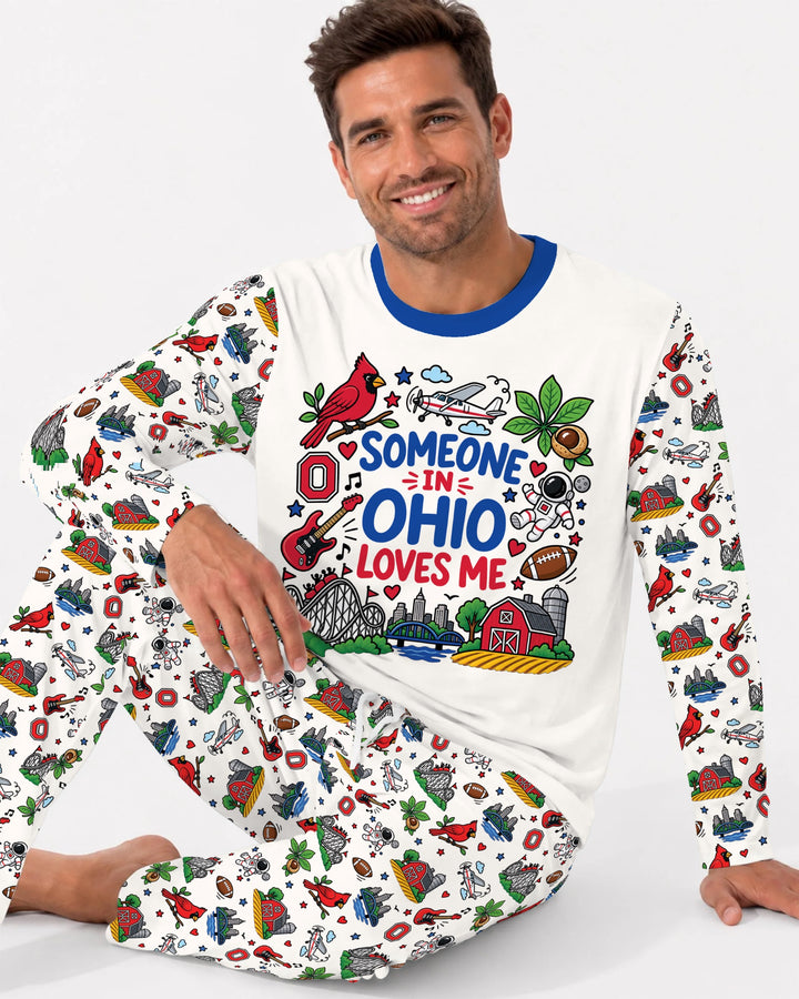 Someone in Ohio Loves Me Bamboo Men's Pajama Set