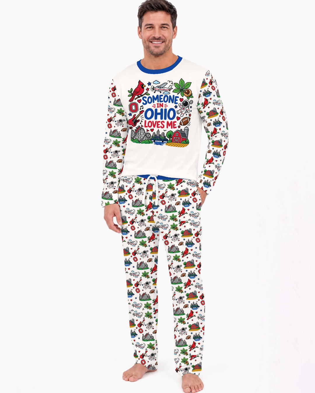 Someone in Ohio Loves Me Bamboo Men's Pajama Set