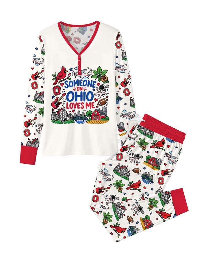 Someone in Ohio Loves Me Bamboo Women Pajama Set