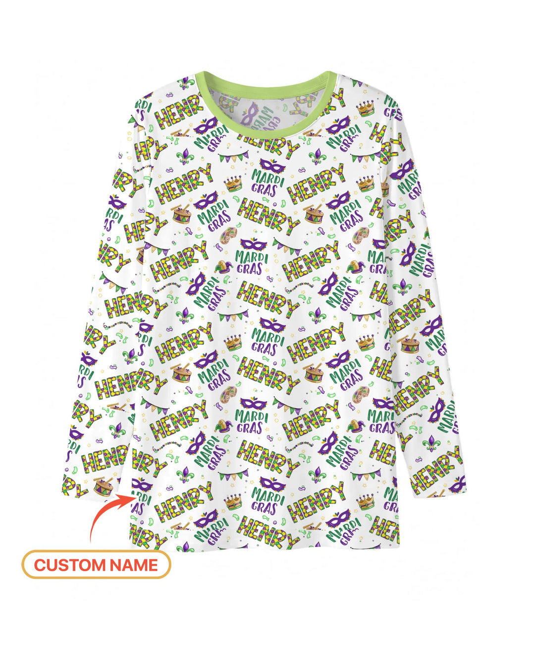 Custom Name Make your own Mardi Gras Bamboo Men's Pajama Set