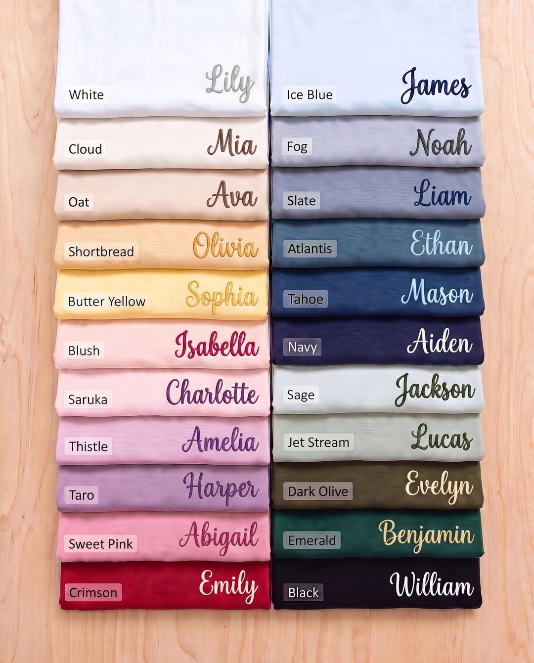Personalized She's Here Embroidered Bamboo Headband