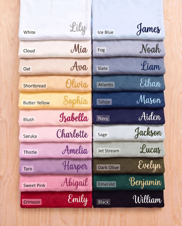 Personalized She's Here Embroidered Bamboo Headband