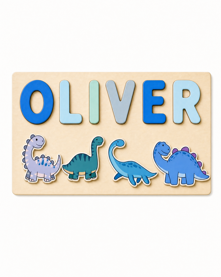 Personalized Dinosaur Wooden Puzzle