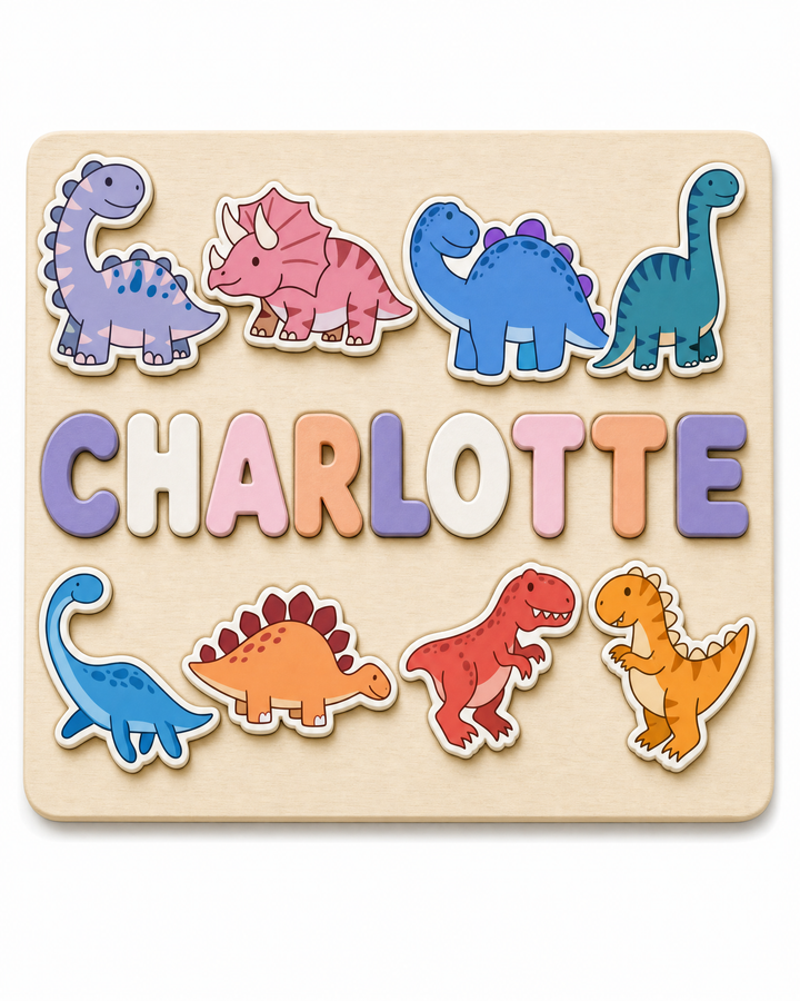 Personalized Dinosaur Wooden Puzzle