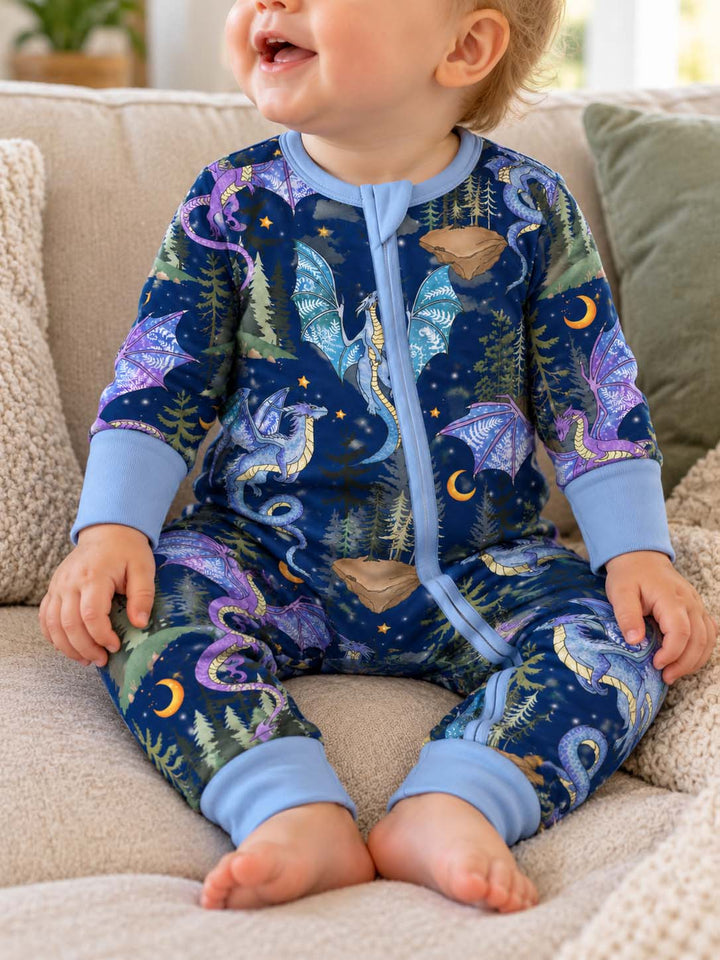 Enchanted Night Dragon Forest Bamboo Convertible Zippy