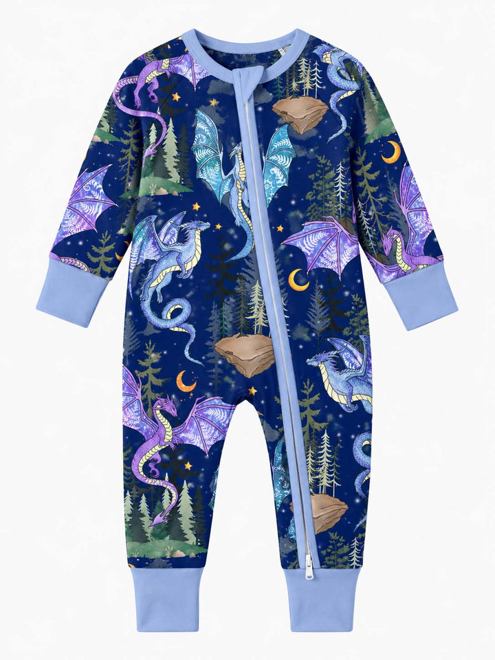 Enchanted Night Dragon Forest Bamboo Convertible Zippy