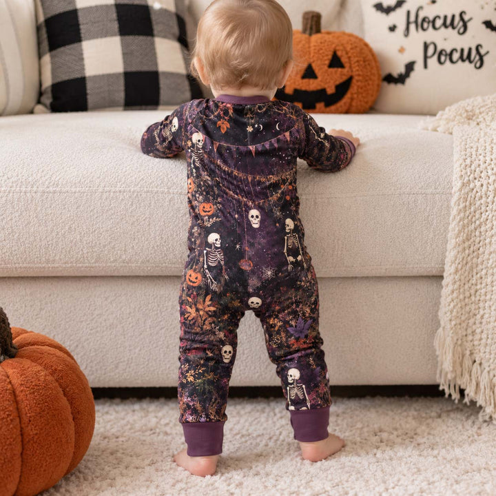 Enchanted Skeleton Halloween Garden Bamboo Convertible Zippy