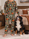 Fall Football Bernese Dogs Bamboo Men's Pajama Set