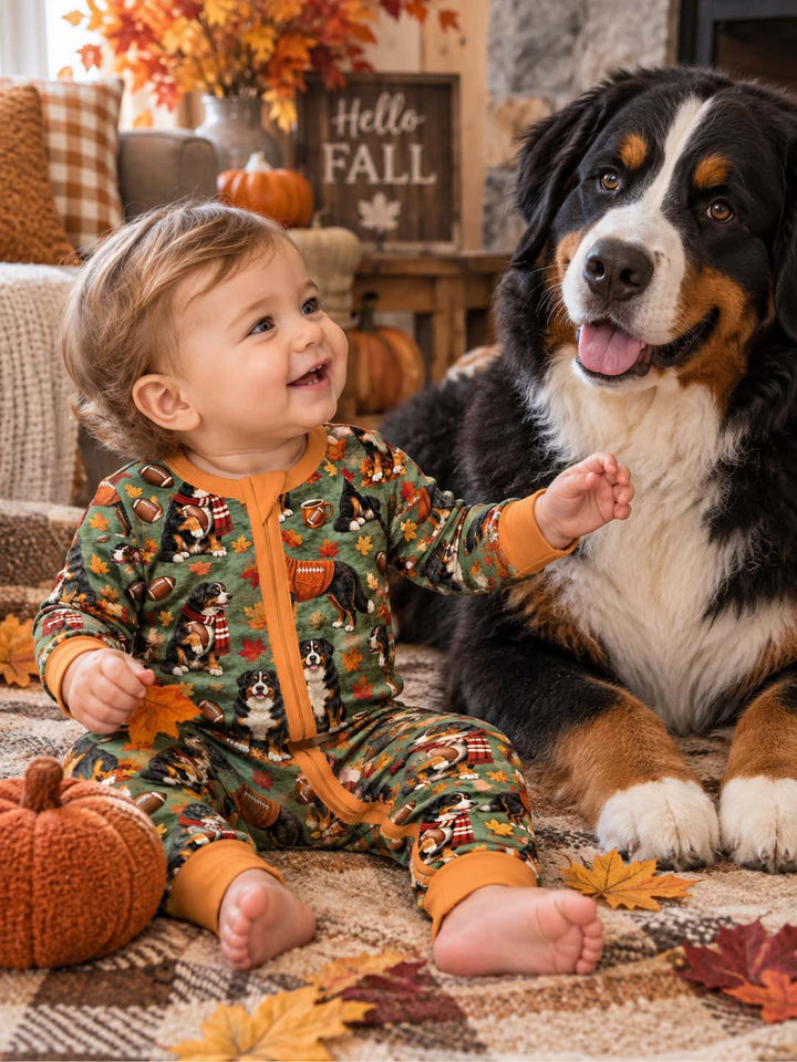 Fall Football Bernese Dogs Bamboo Convertible Zippy