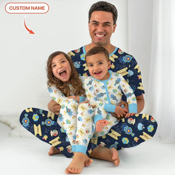 Express Train Christmas Bamboo Men's Pajama Set