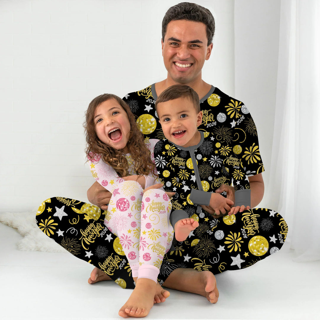 New Year's Eve Celebration Bamboo Two Piece Long Sleeve Pajama Set