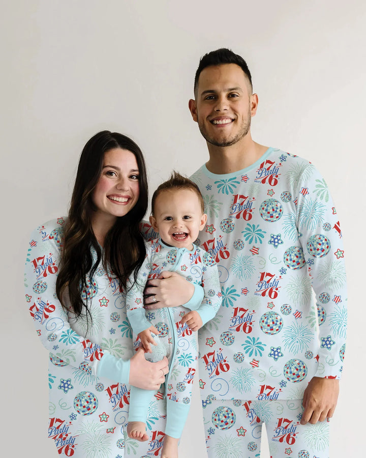 Land Of Free Family Matching Bamboo Two Piece Long Sleeve Pajama Set