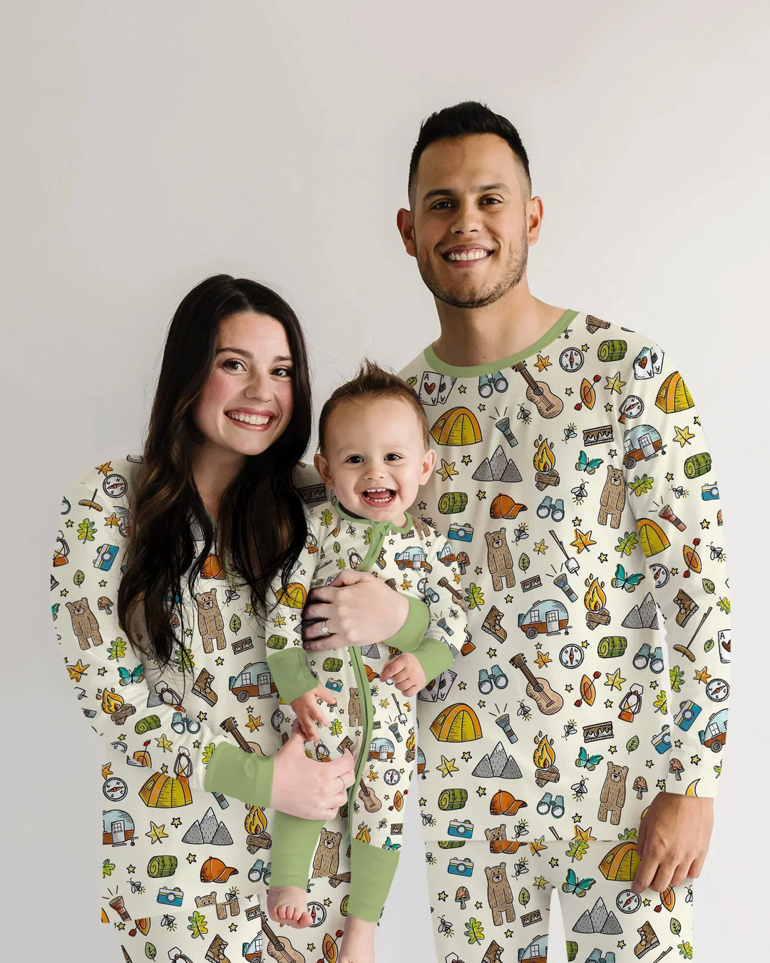 Love Camping Matching Family Bamboo Men's Pajama Set